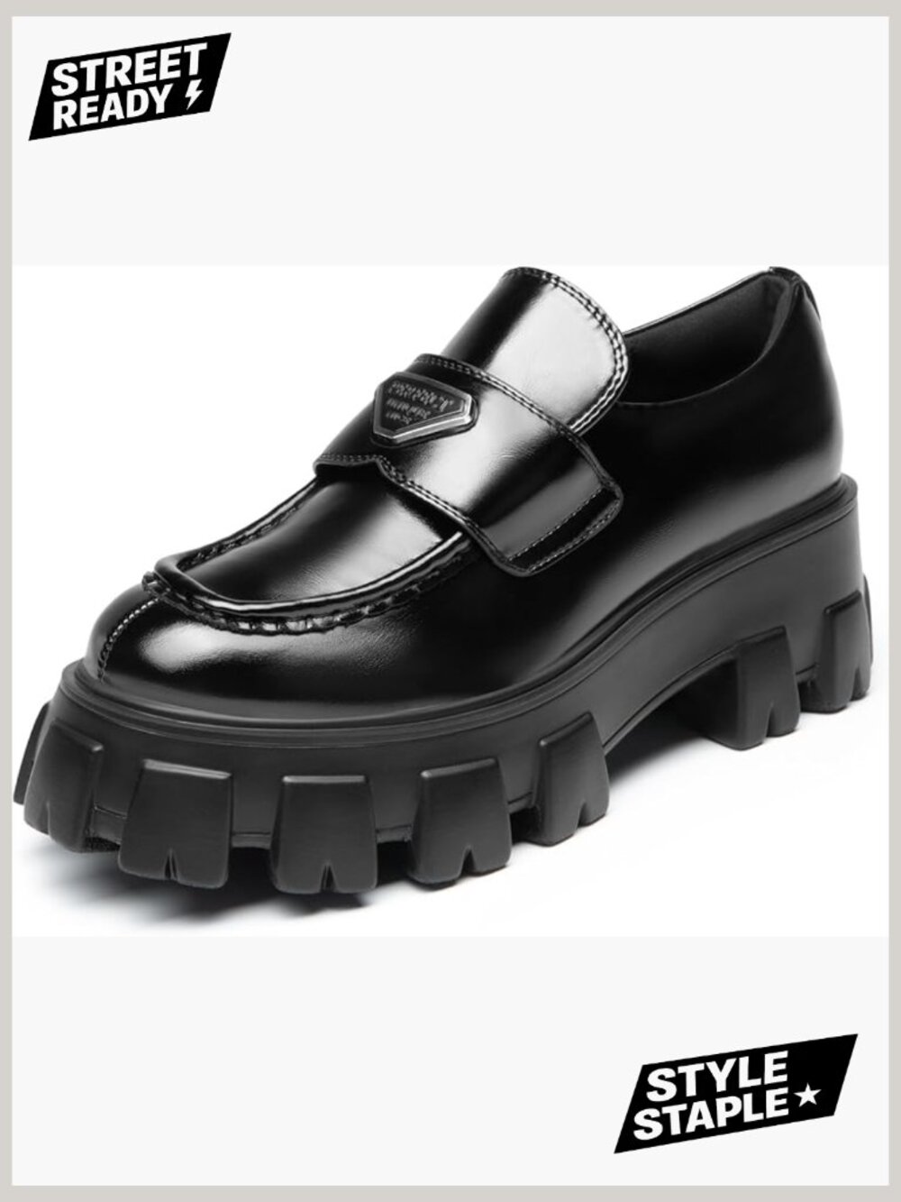 Women's Chunky Platform Loafers Slip-On Shoes Business Casual Comfort - Picture 1 of 7